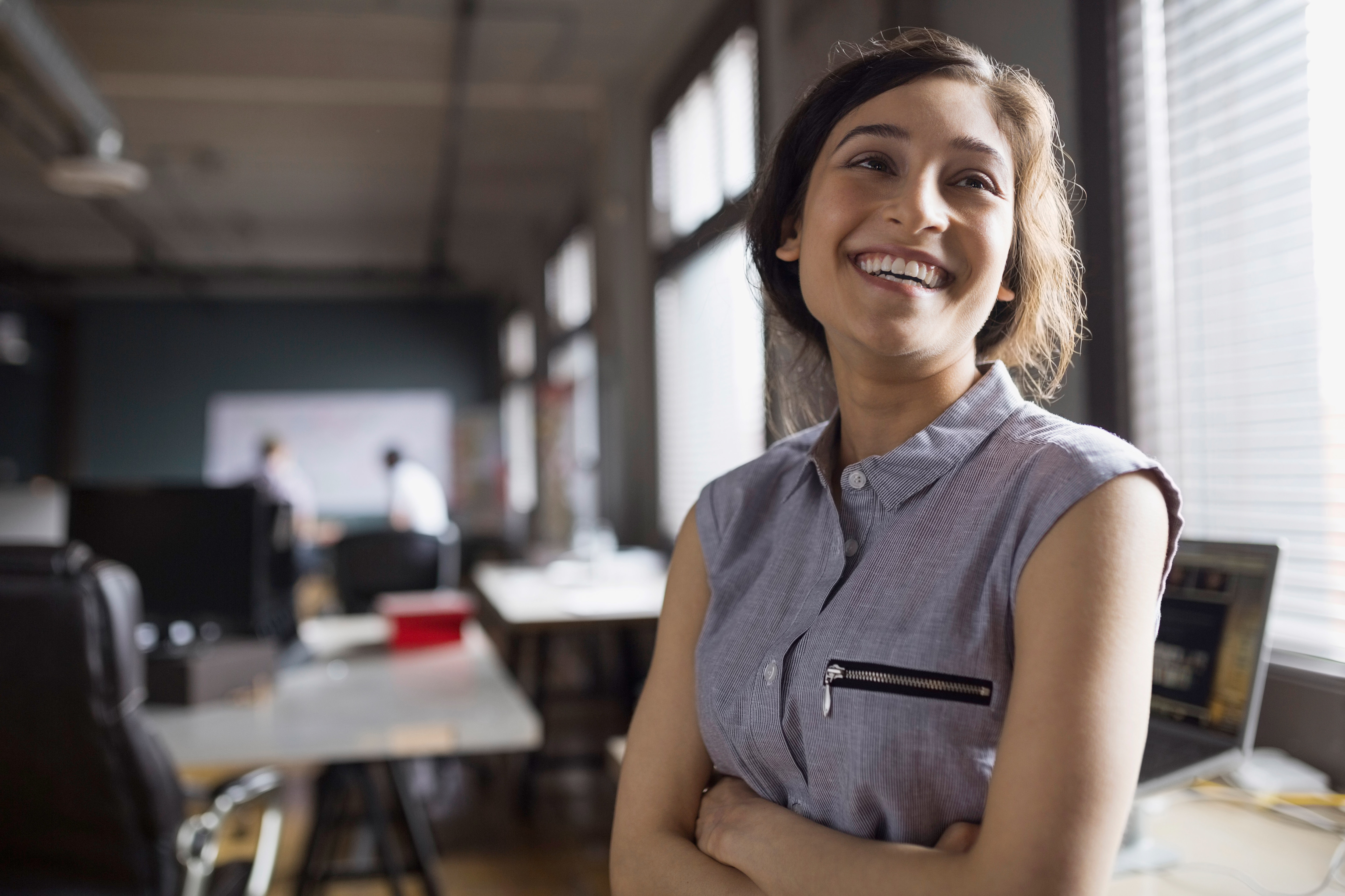 woman smiling in the office 