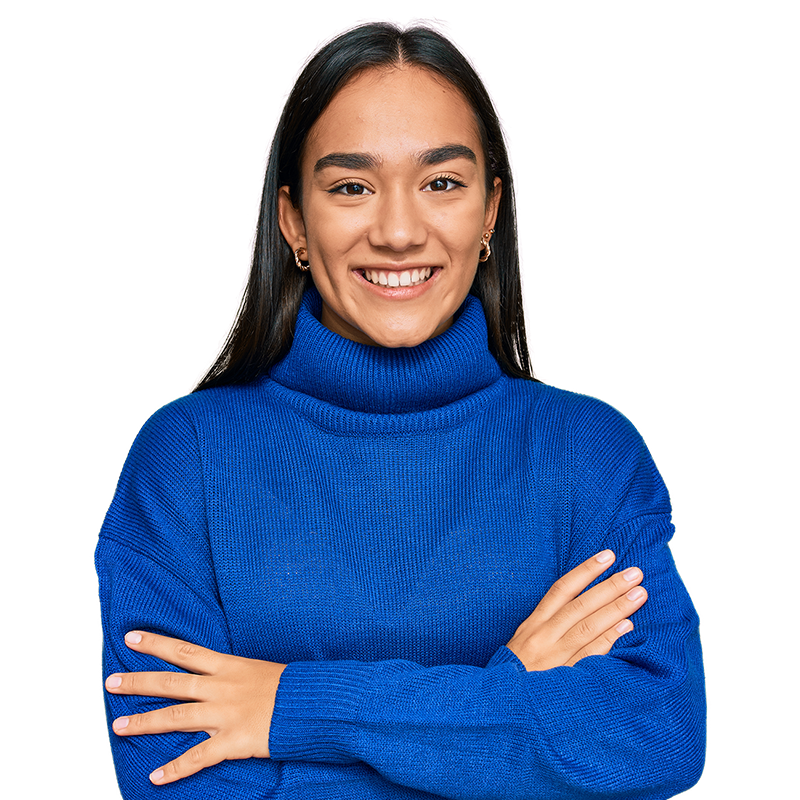 person smiling with arms crossed