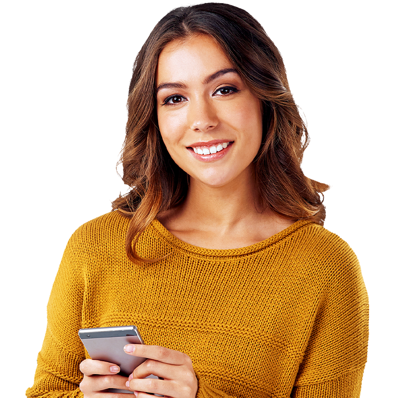 Woman looking at the camera