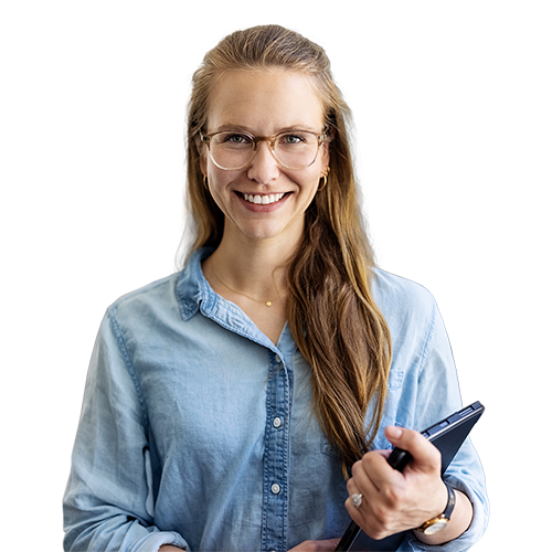 business professional using tablet