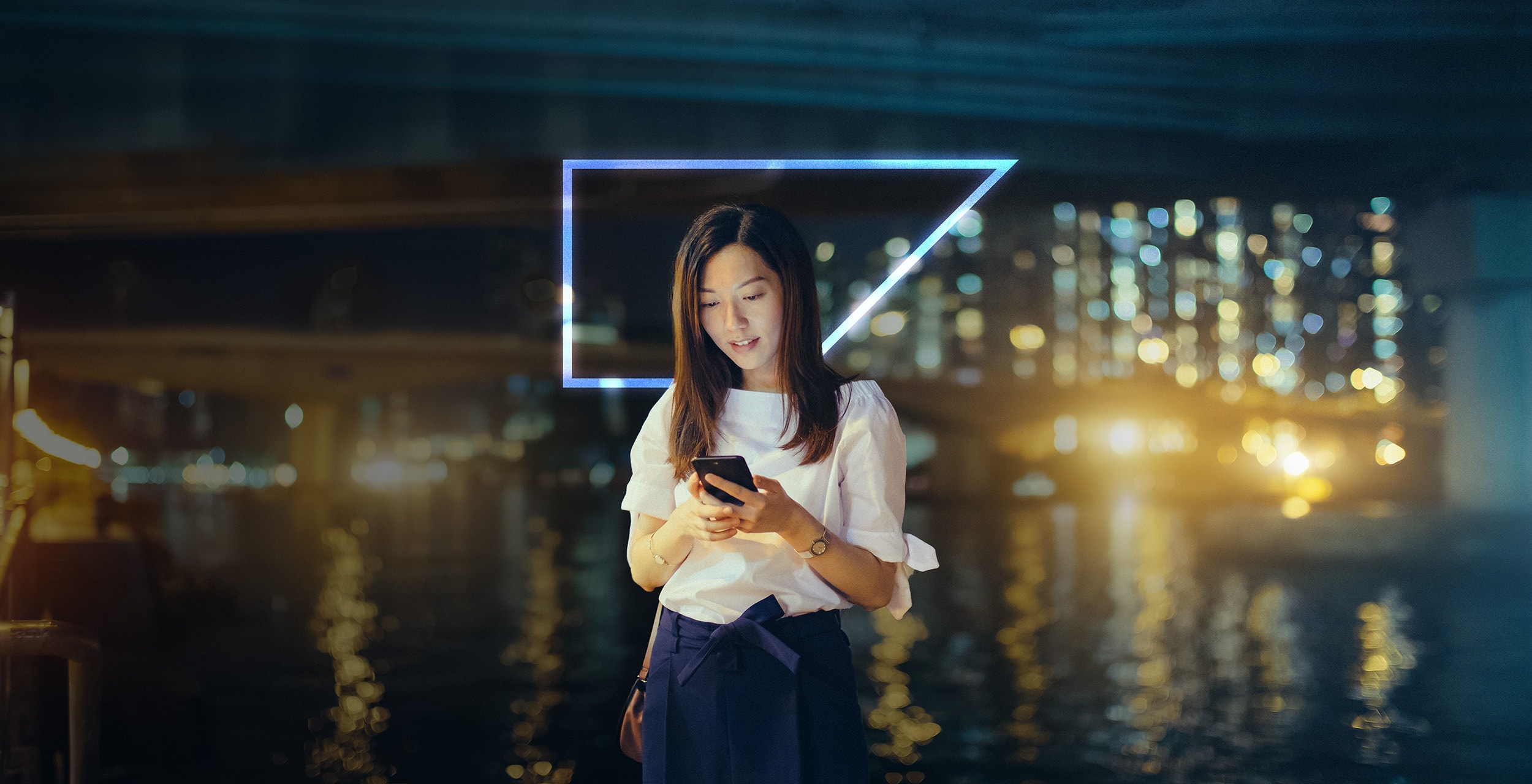 Lady looking at her phone