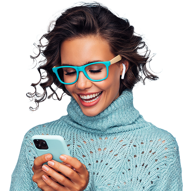 woman using phone