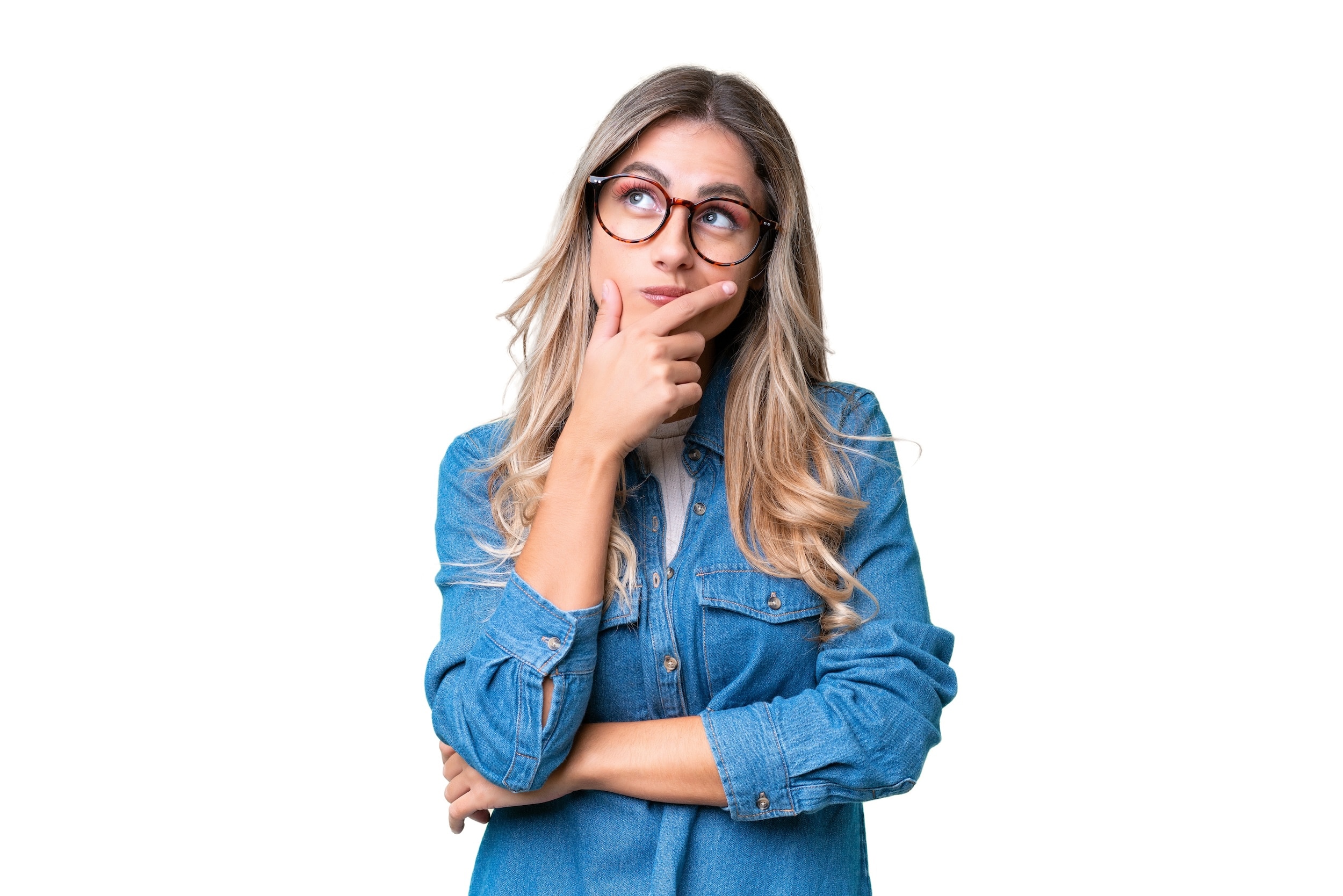woman thinking about AI and Joule