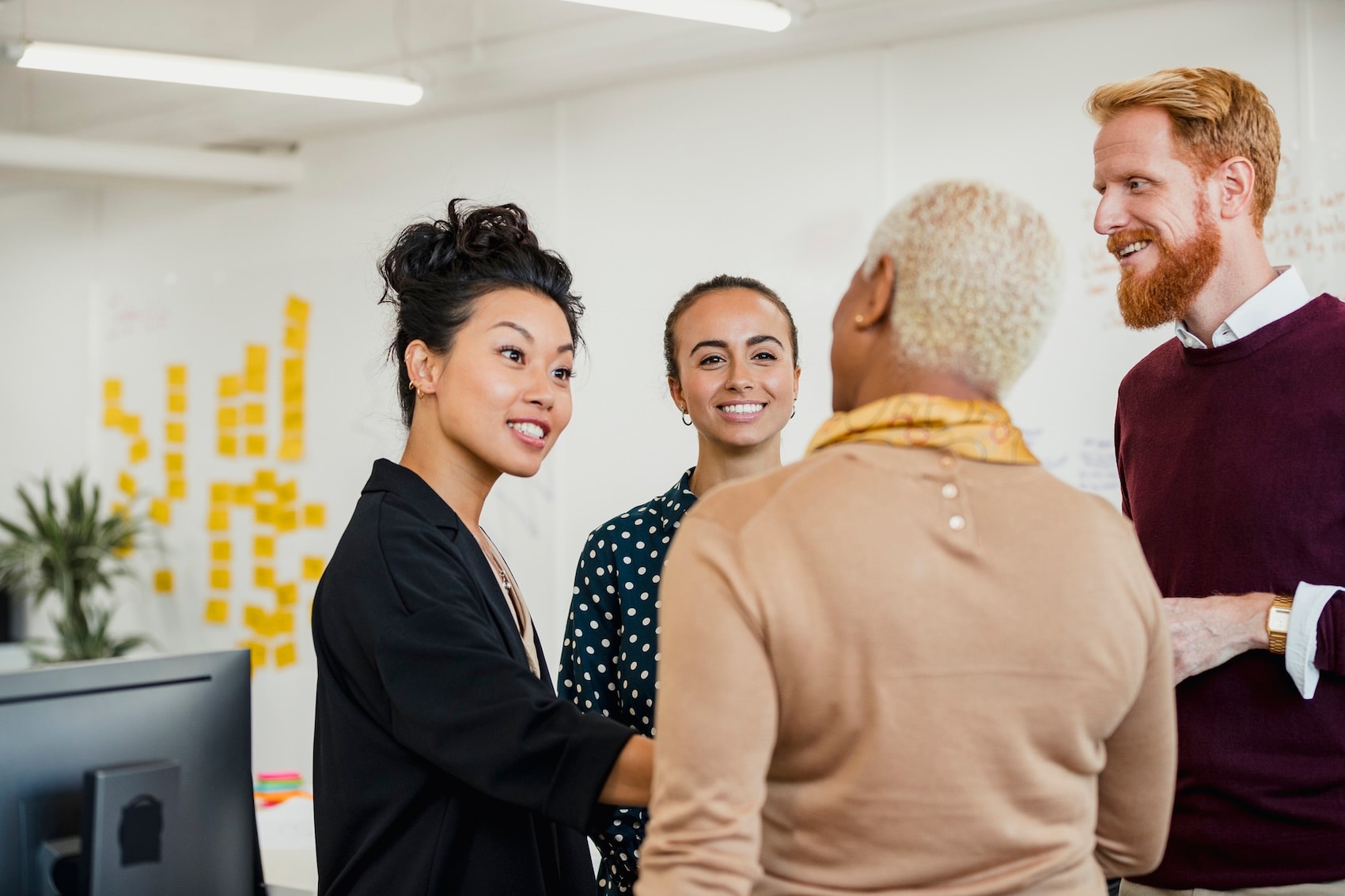 People talking in a business room
