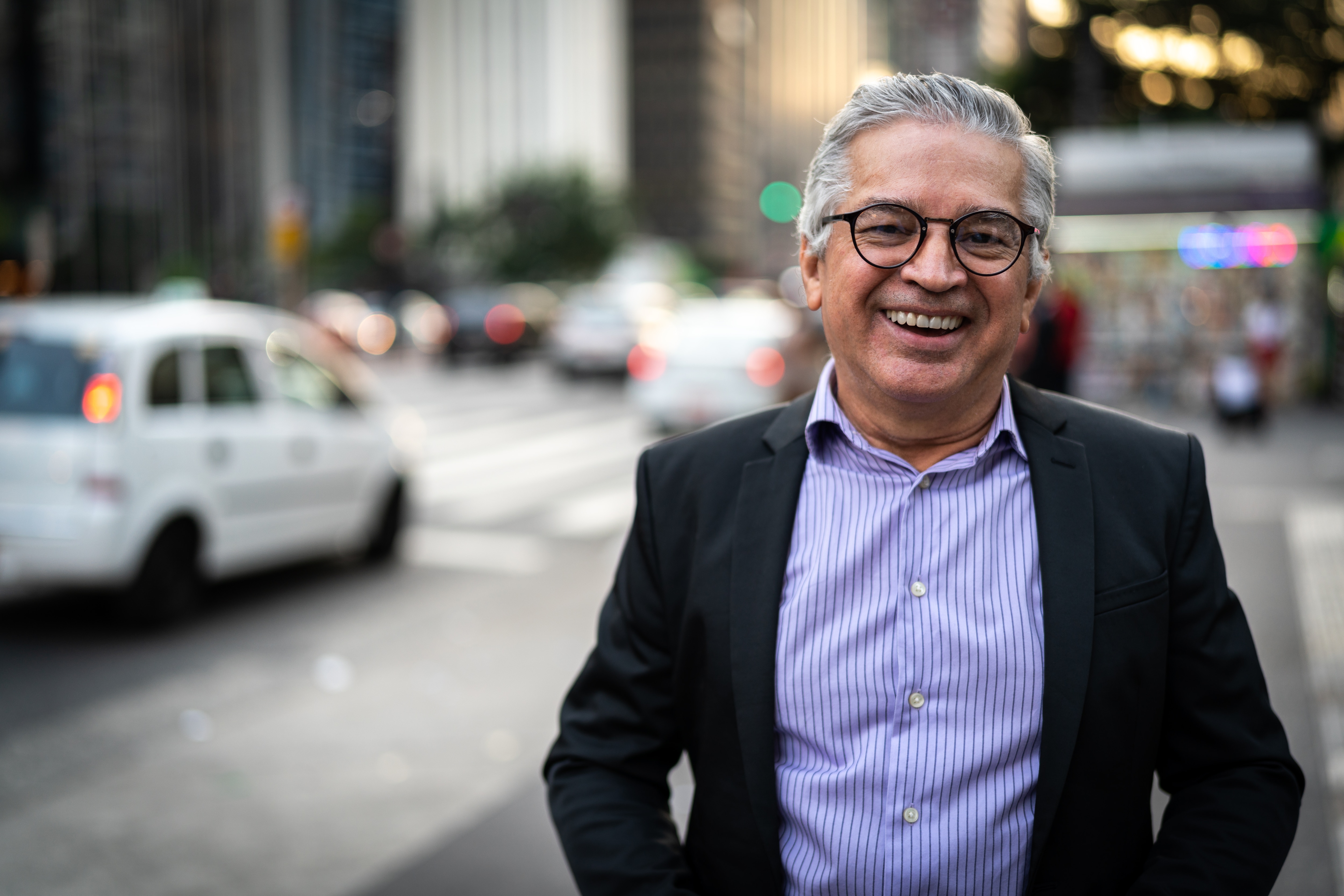 Government worker smiling