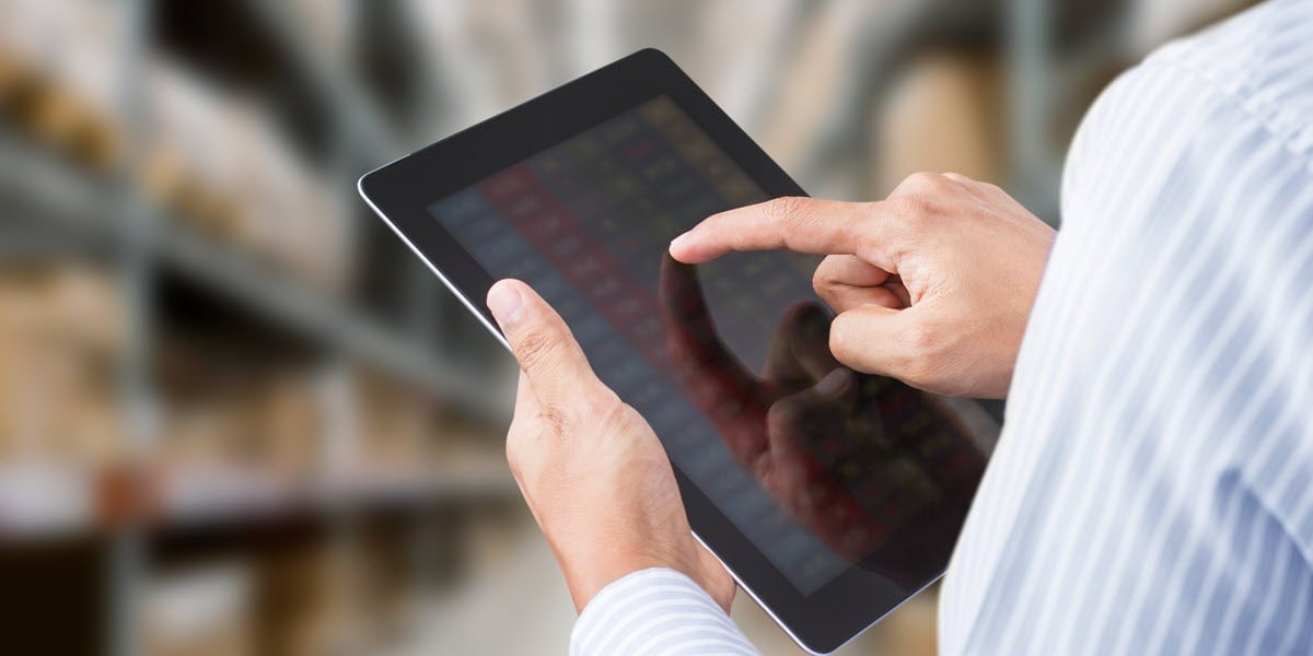 Person holding tablet