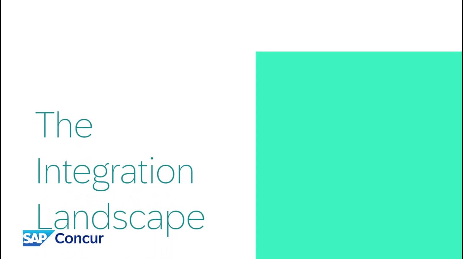 <span>The Integration Landscape</span>

