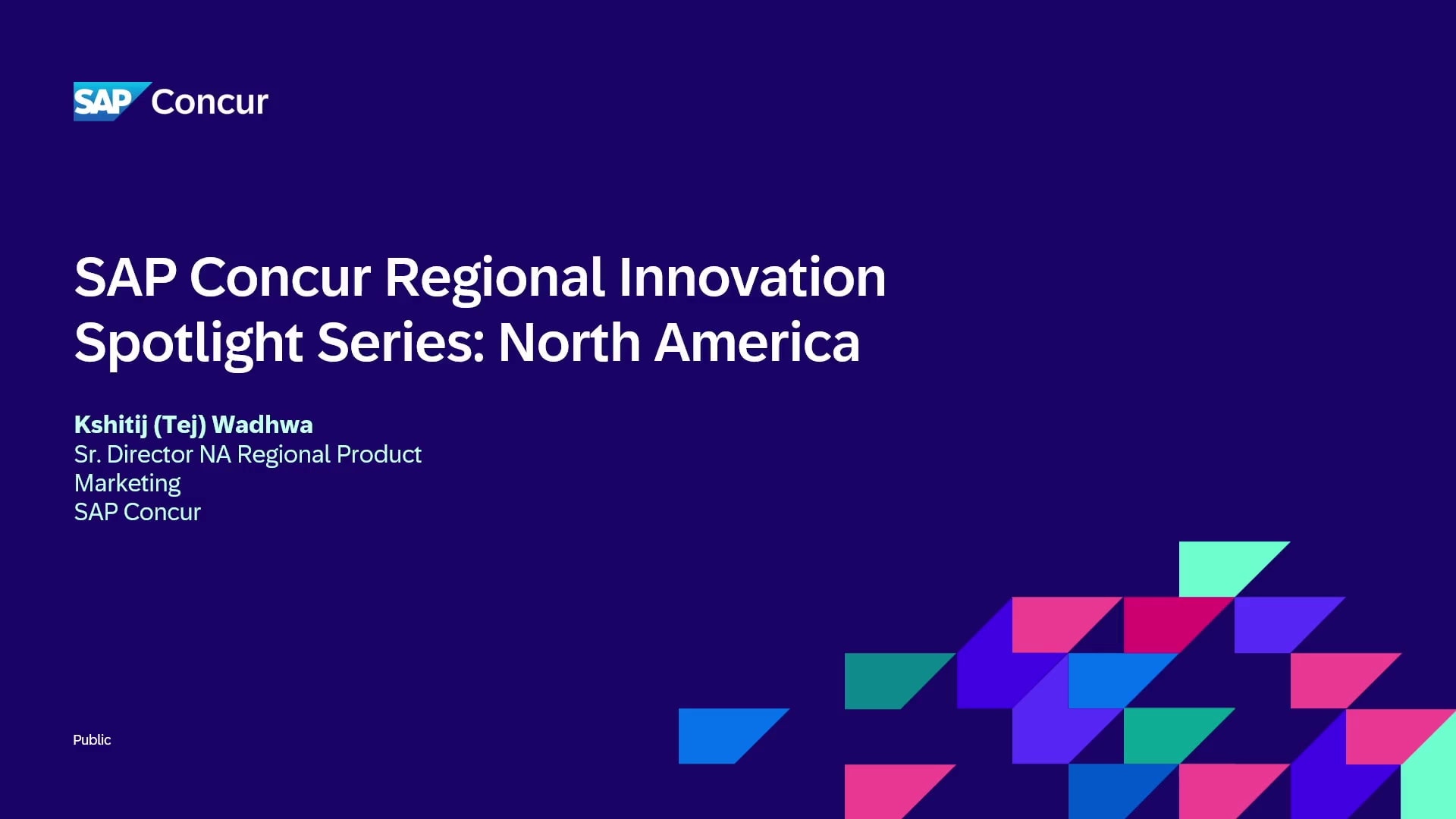 <span>SAP Concur Regional Innovation Spotlight Series: North America</span>

