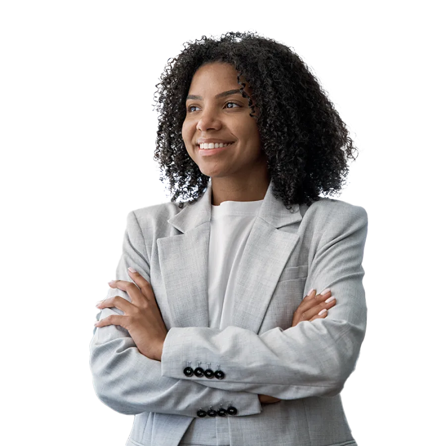 Woman with folded arms
