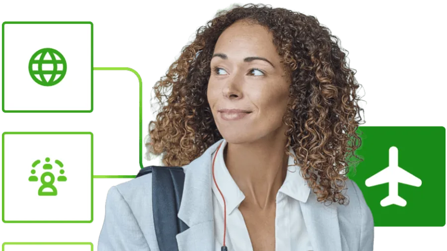 woman with briefcase smiling