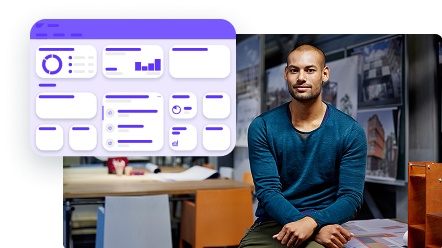 Business professional using AI to automate workflow