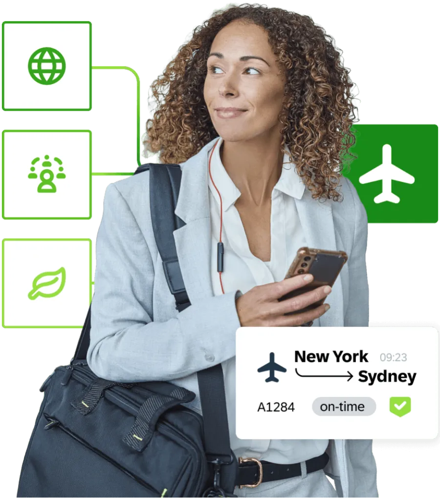 woman with briefcase smiling