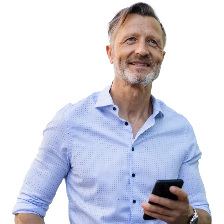 business professional on mobile phone