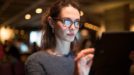 Woman working at computer