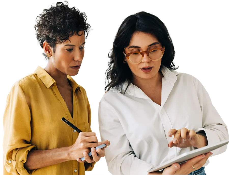 collaboration on a tablet device