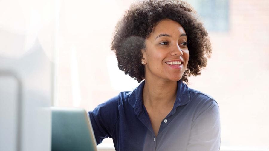 person working on a computer
