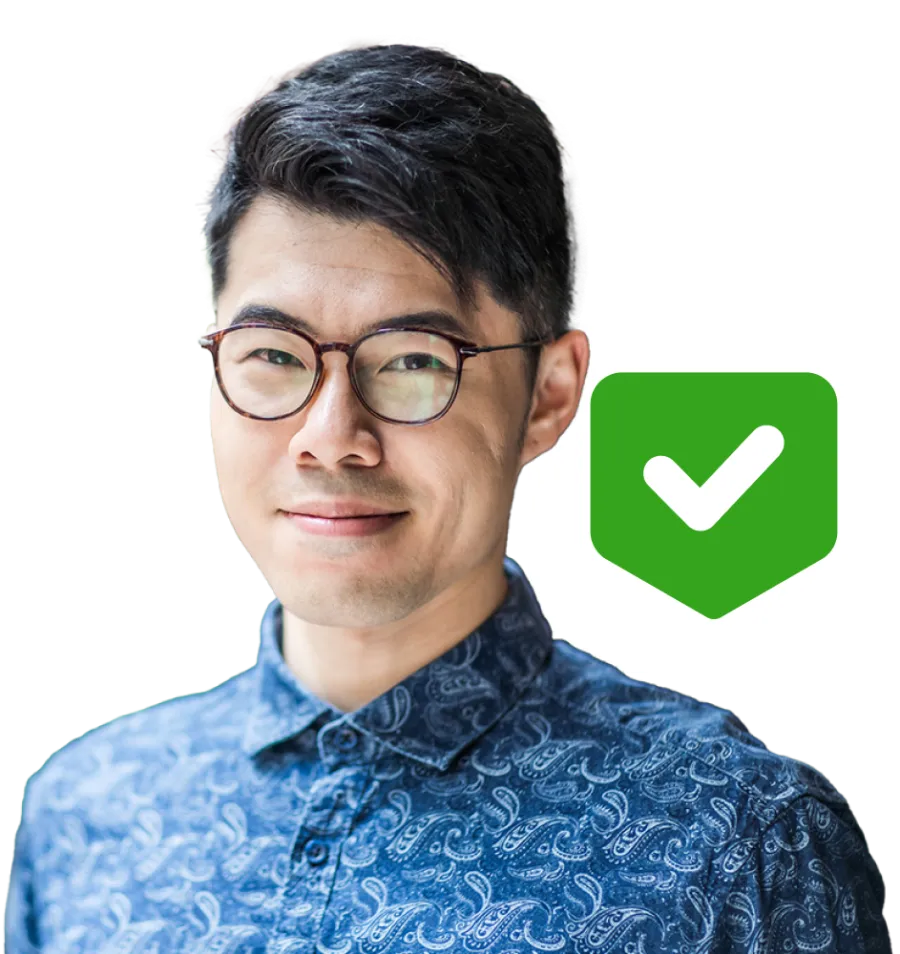 Man excited that his message has been received