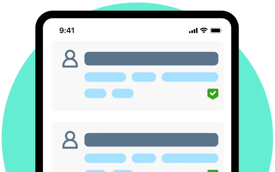 screenshot of app