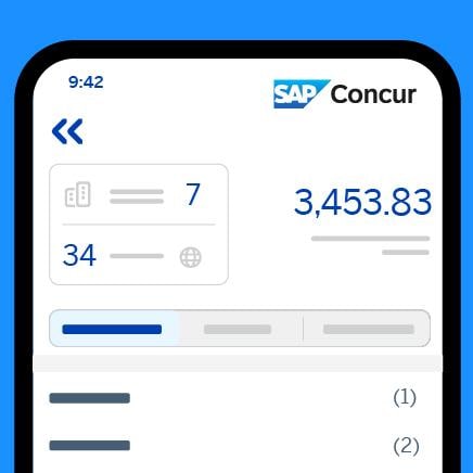 phone displaying expense app