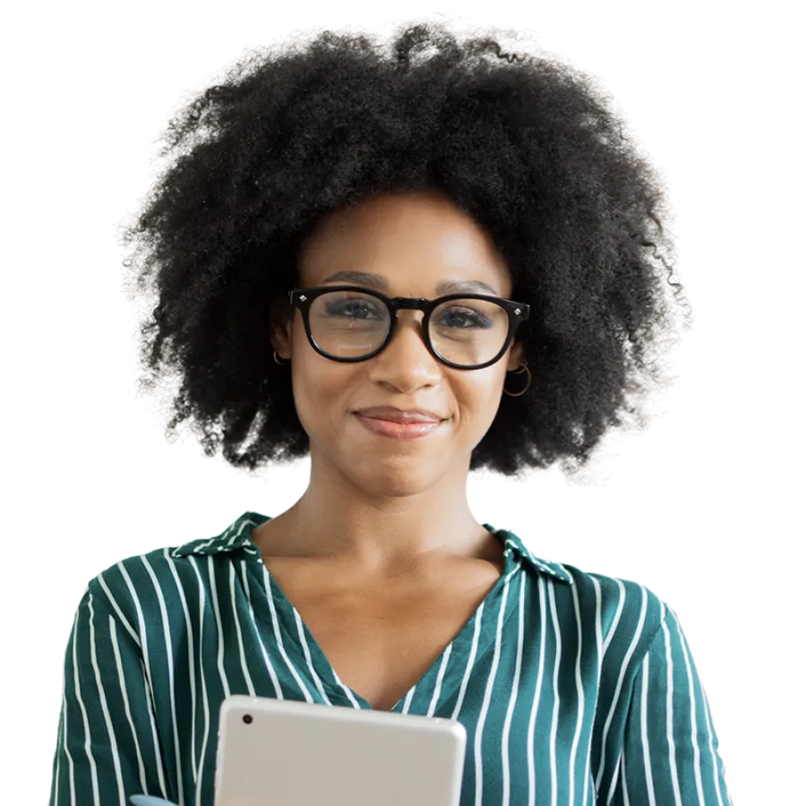 woman smiling