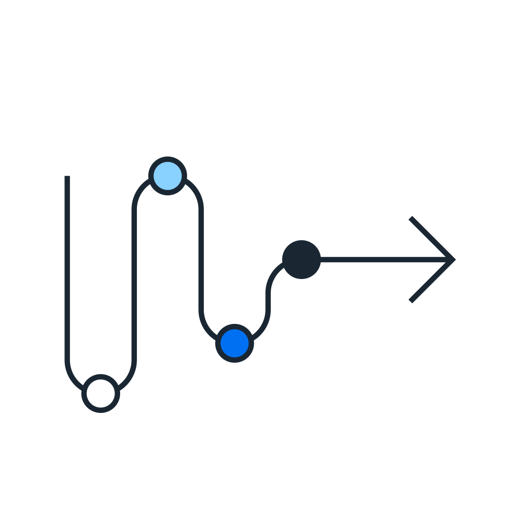 graphic of lines streamlining efficiency