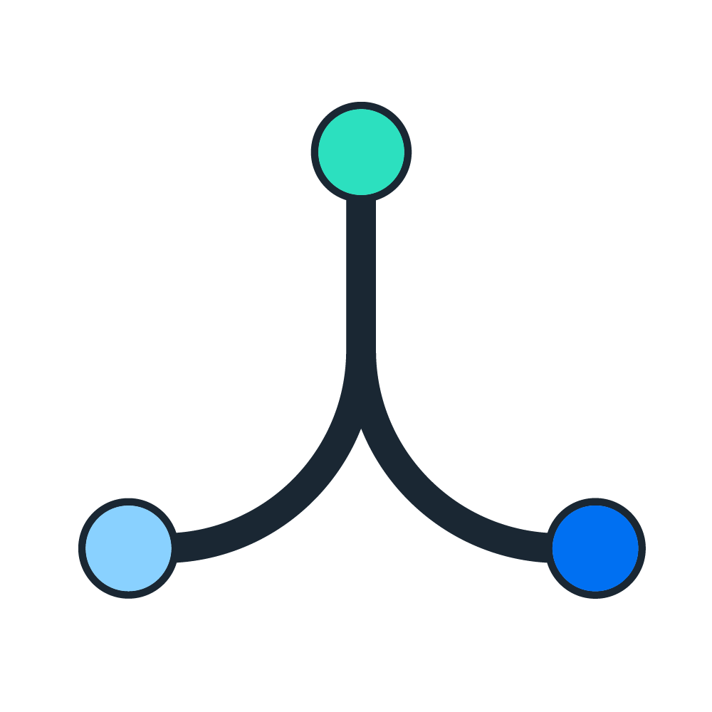 graphic of merging two things into one