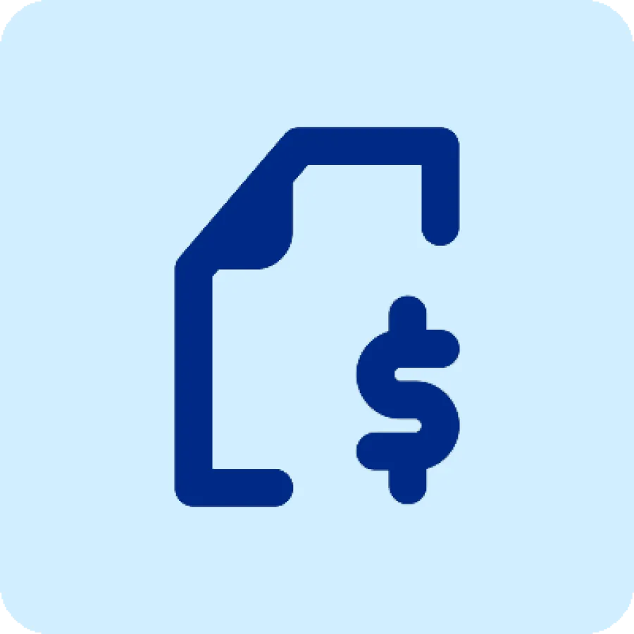 Blue dollar sign