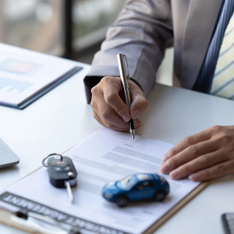 A person signing documents