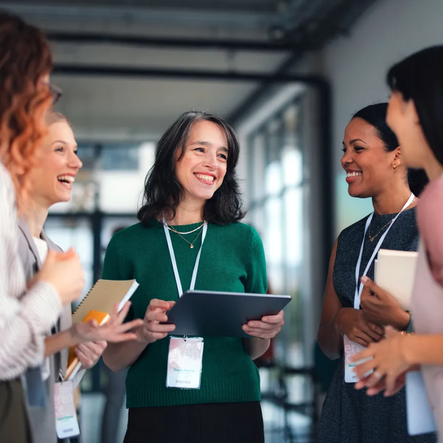 Group of business women talking