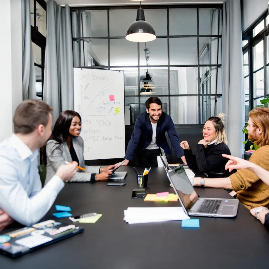 People at work in office