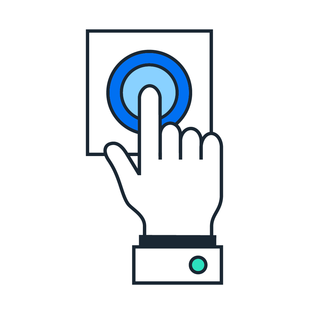 graphic of pushing button