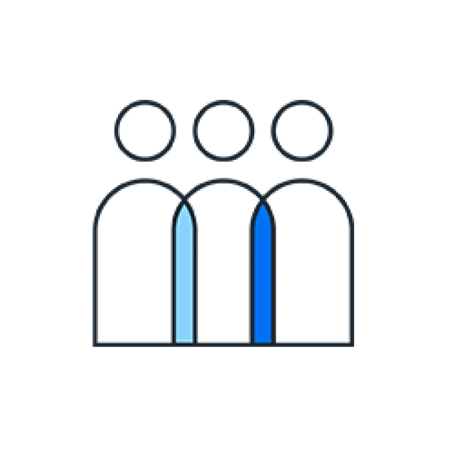 Three person icons