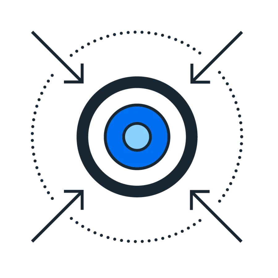 arrows pointing in