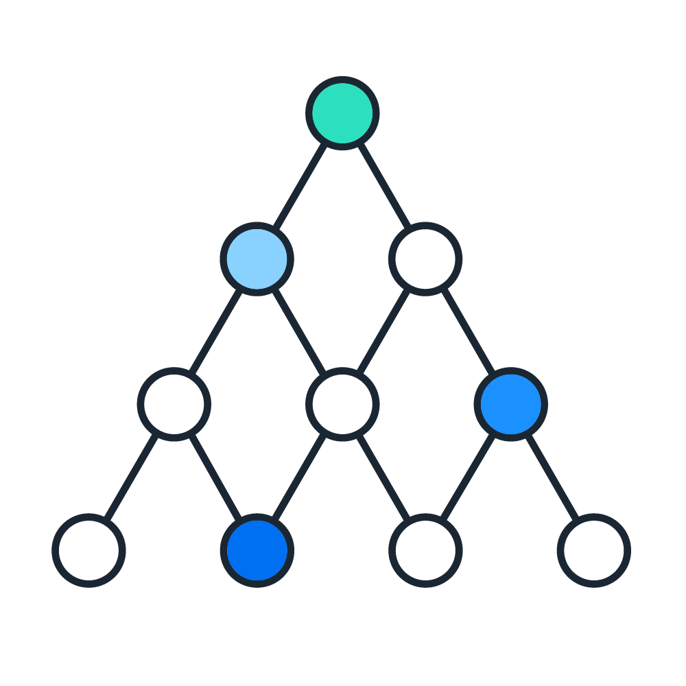 Connecting dots pictogram