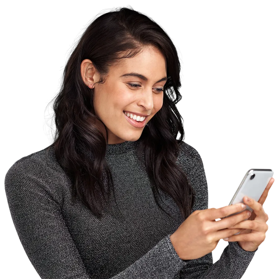 Woman looking at phone
