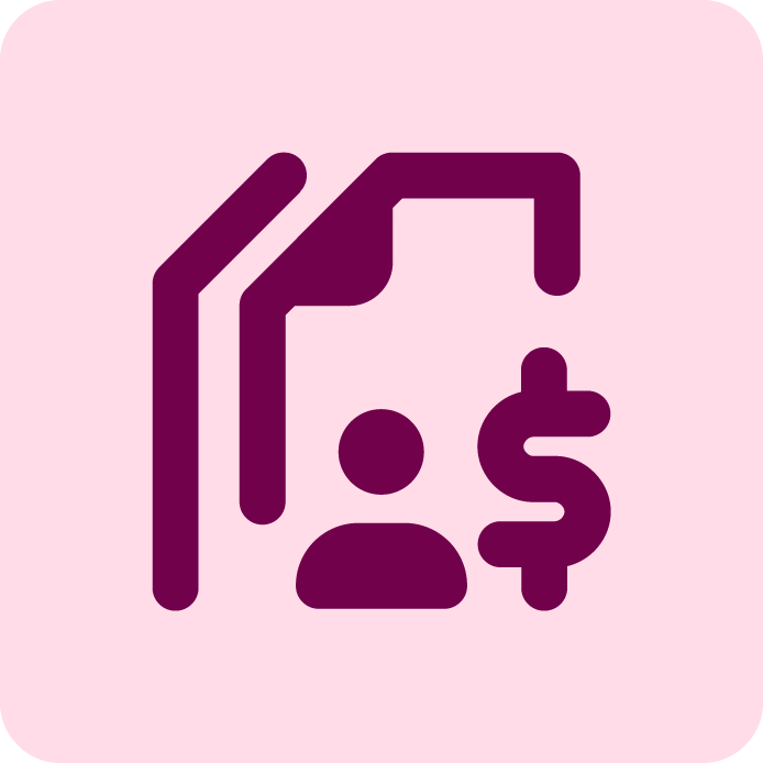 graphic of user and dollar sign 