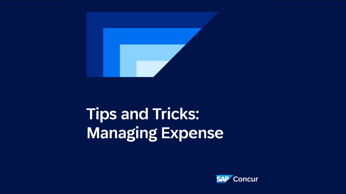 <span>Tips and Tricks: Managing Expense​</span>
